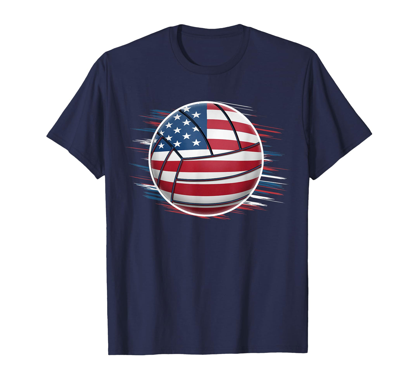 Patriotic Volleyball 4th of July American Flag Men Boys Girl T-Shirt
