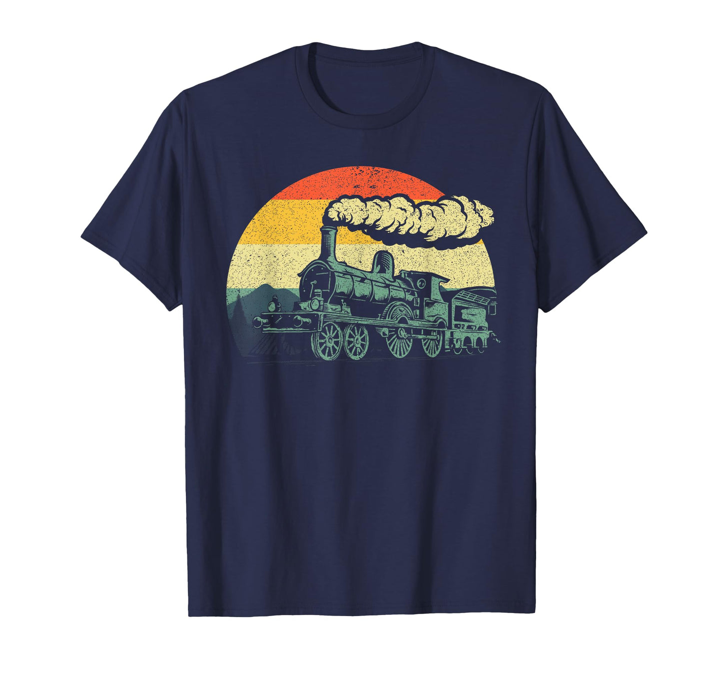 Cool Train For Men Women Vintage Steam Engine Railroad Model T-Shirt