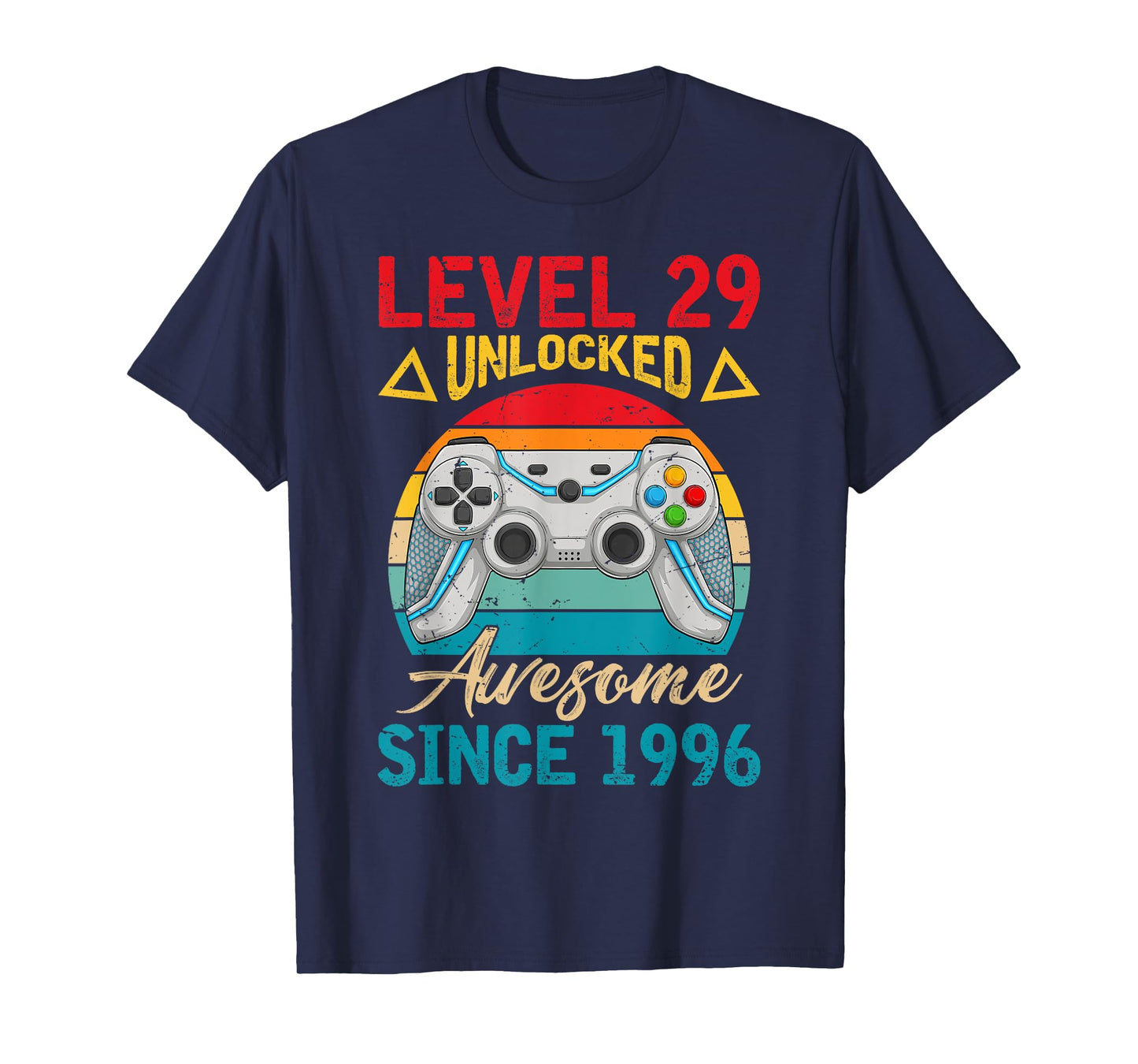 Level 29 Unlocked Awesome Since 1996 Retro 29th Birthday T-Shirt
