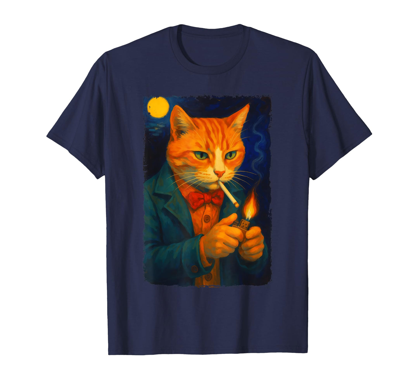 Funny Cat Smoking For Men Women Cat Lover T-Shirt