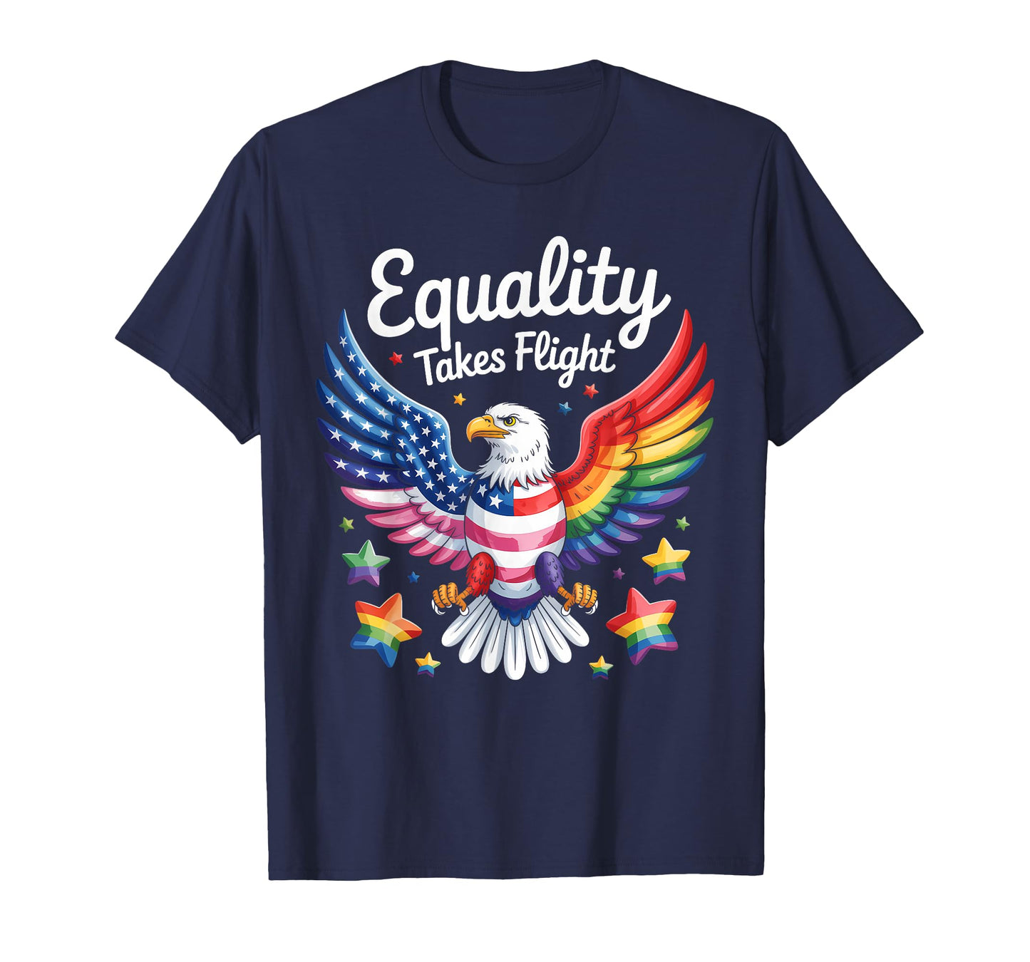 Equality Takes Flight LGBT Flag Gay Lesbian Pride Ally Eagle T-Shirt