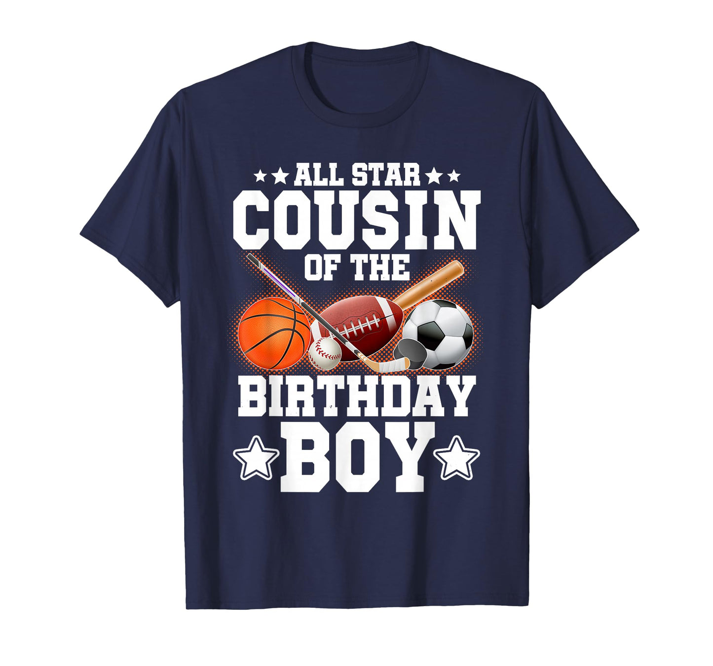 All Star Cousin Of The Birthday Boy Basketball Soccer Sport T-Shirt