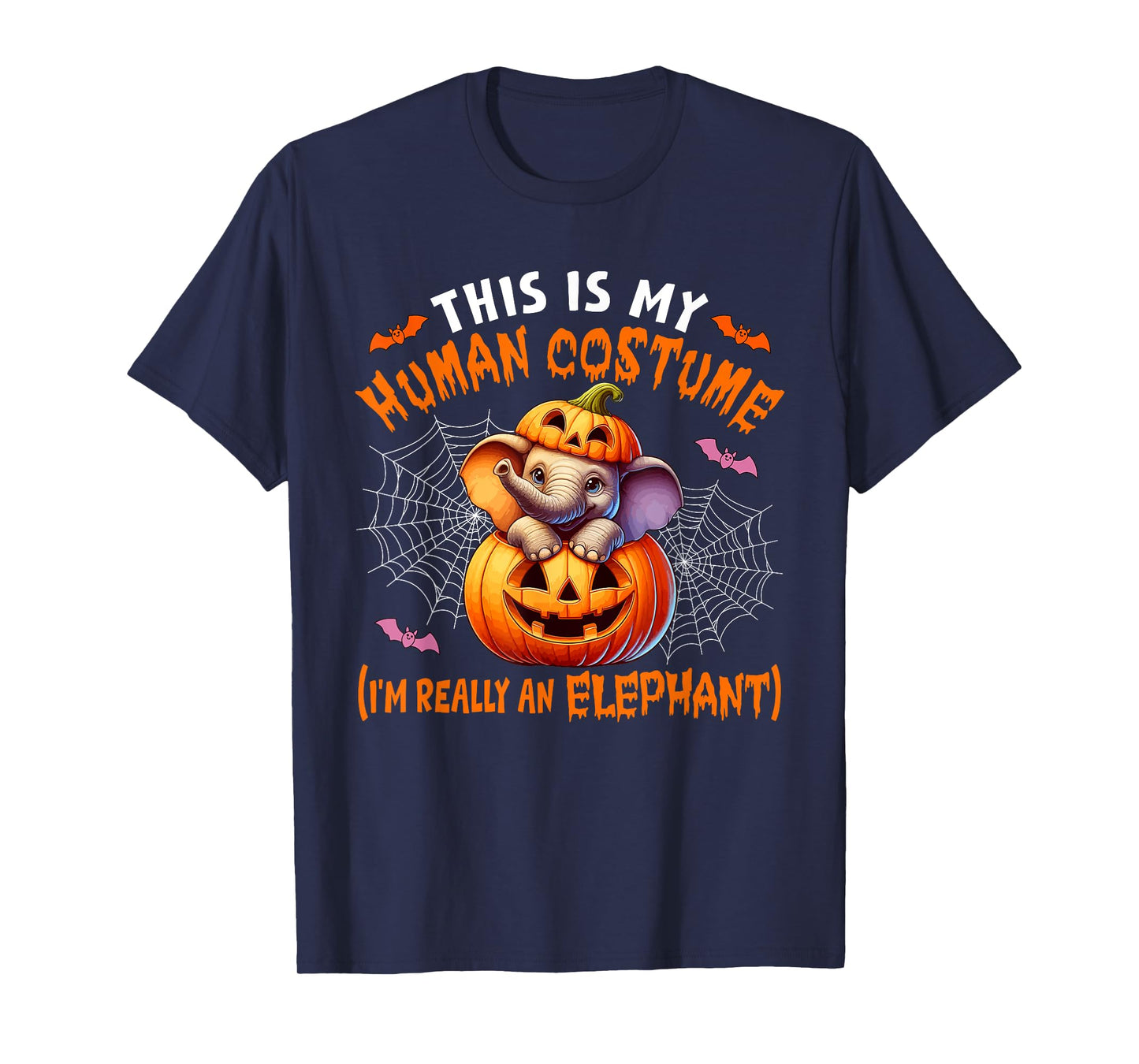 Funny Joke Human Costume I'm Really An Elephant Halloween T-Shirt