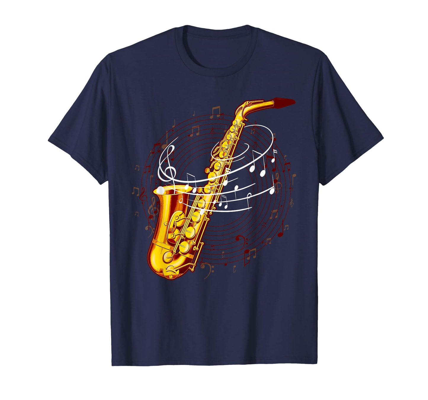 Cool Saxophone For Men Women Jazz Music Notes Musician Sax T-Shirt