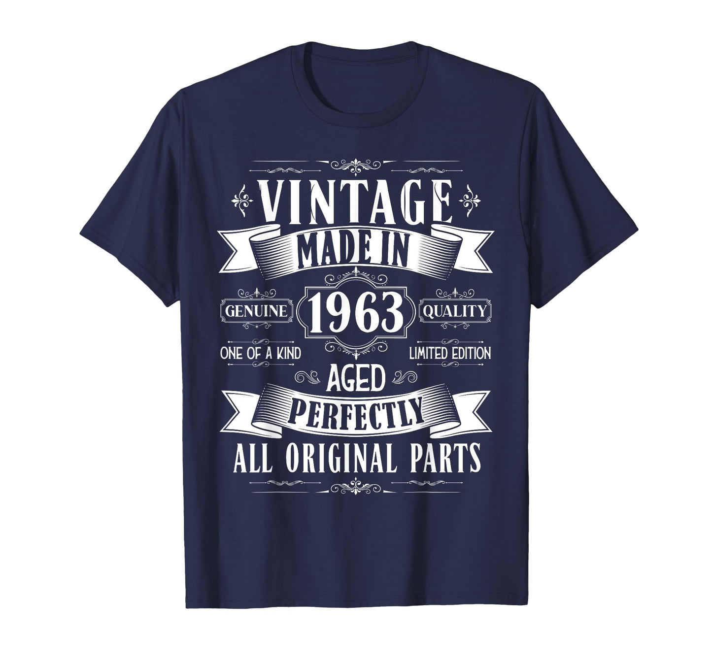 Vintage 62nd birthday men Born 1963 62 years old Bday mens T-Shirt