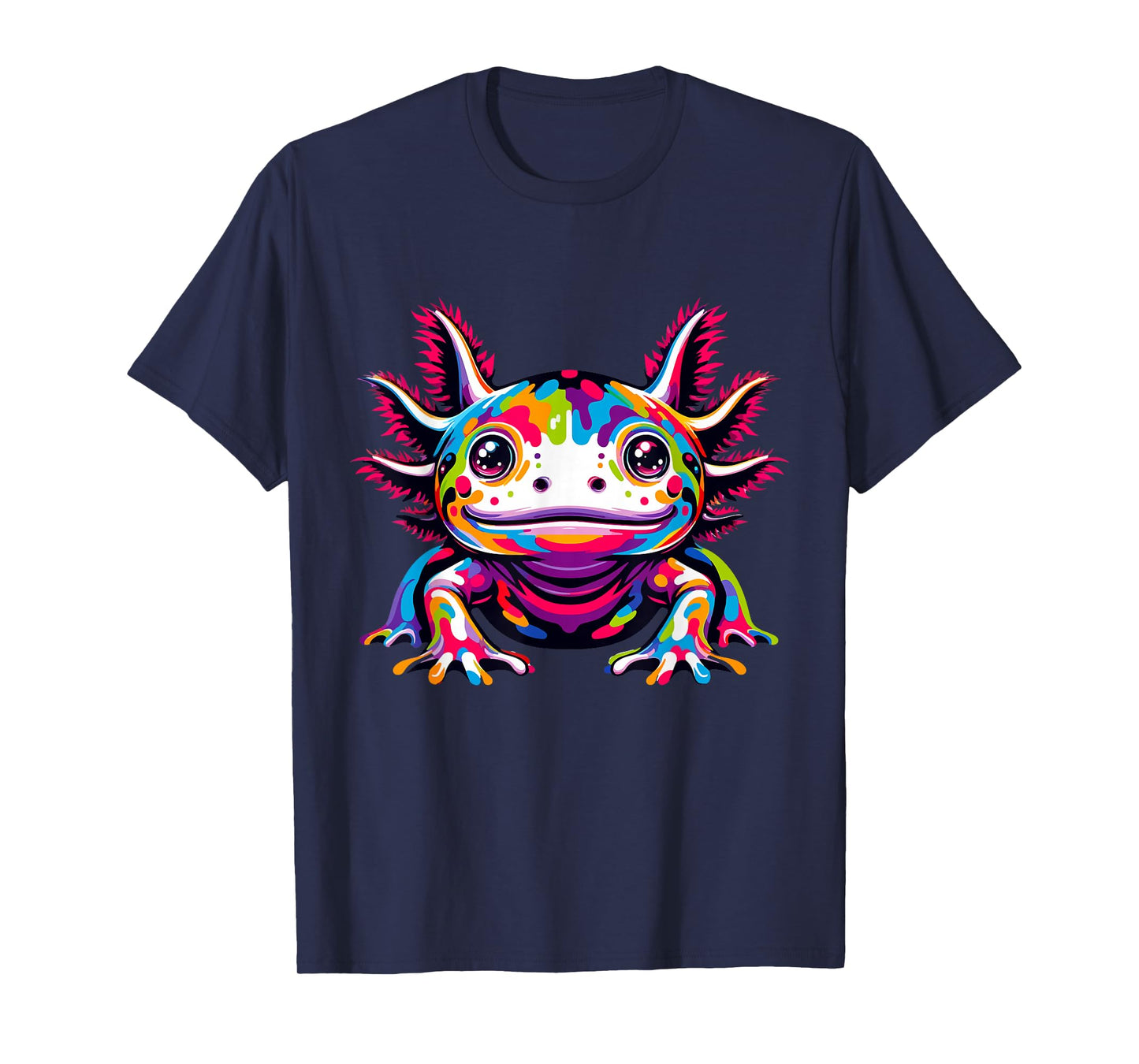 Axolotl rainbow Kawaii colorful love Axolotls herpetologist T-Shirt