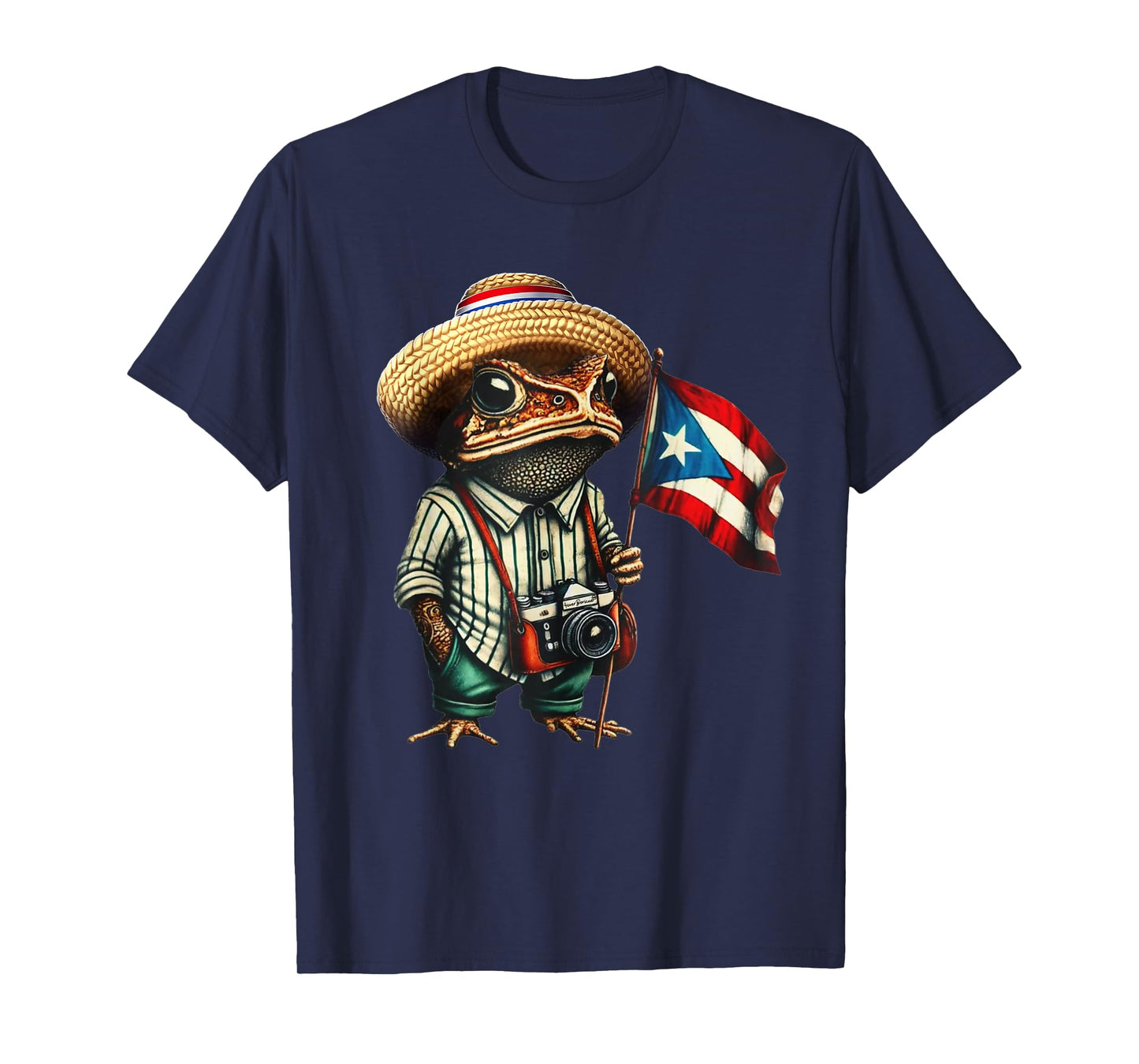 Coqui Frog Puerto Rico Puerto Rican Flag Taino Boricua T-Shirt