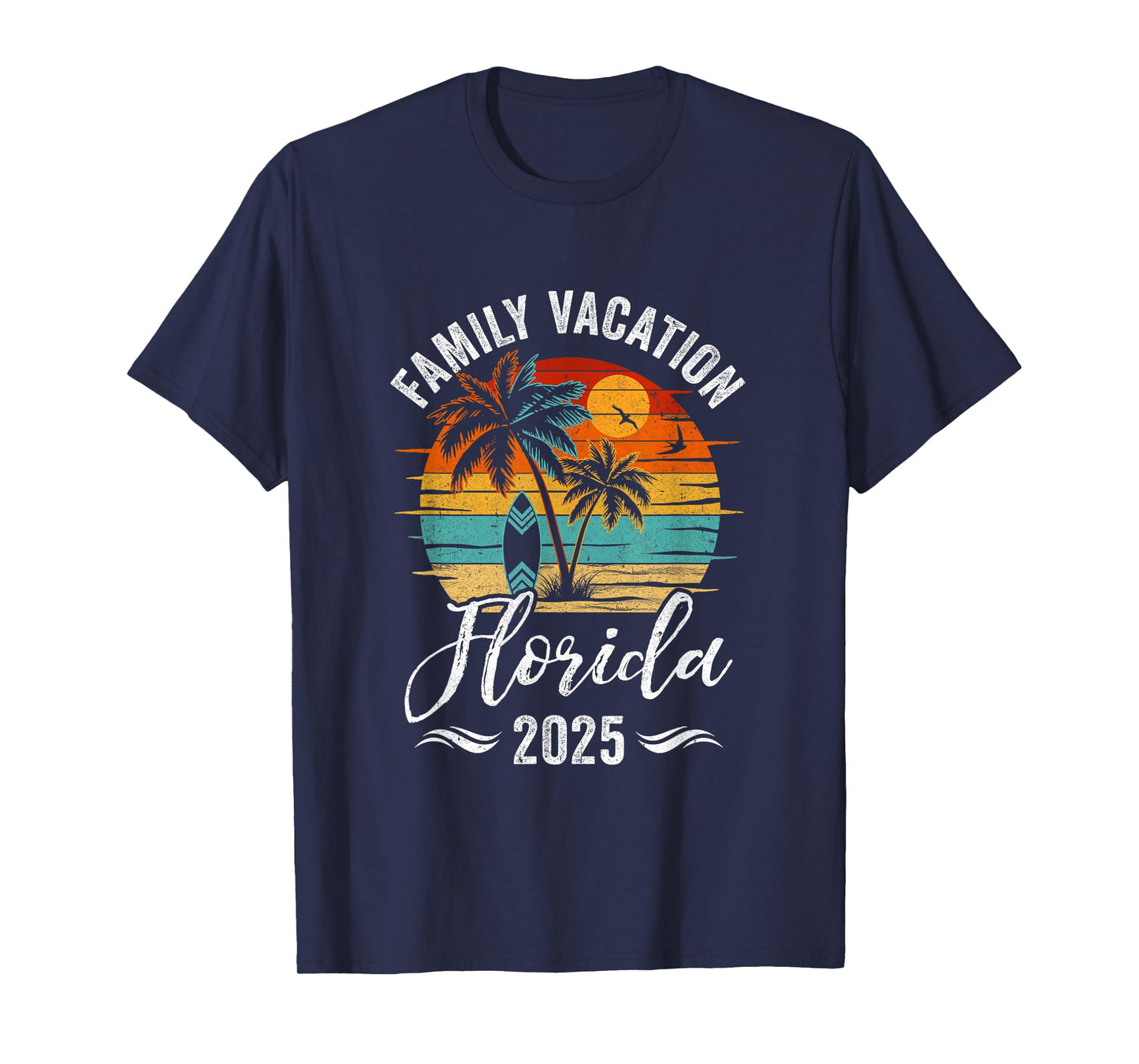 Family Vacation 2025 Vintage Florida Summer Matching Trip T-Shirt