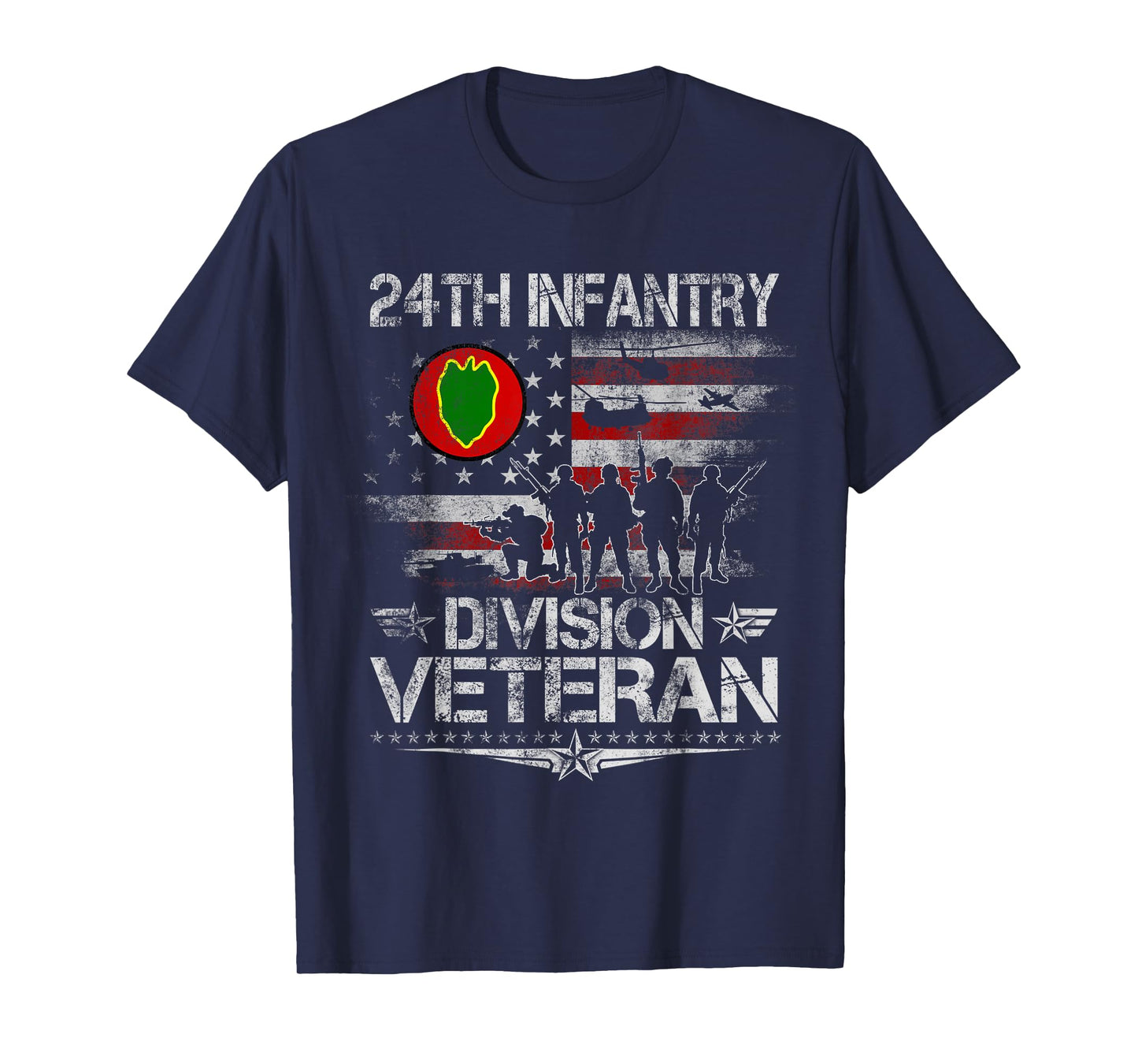 24th Infantry Division Veteran Military Veterans Day Vintage T-Shirt