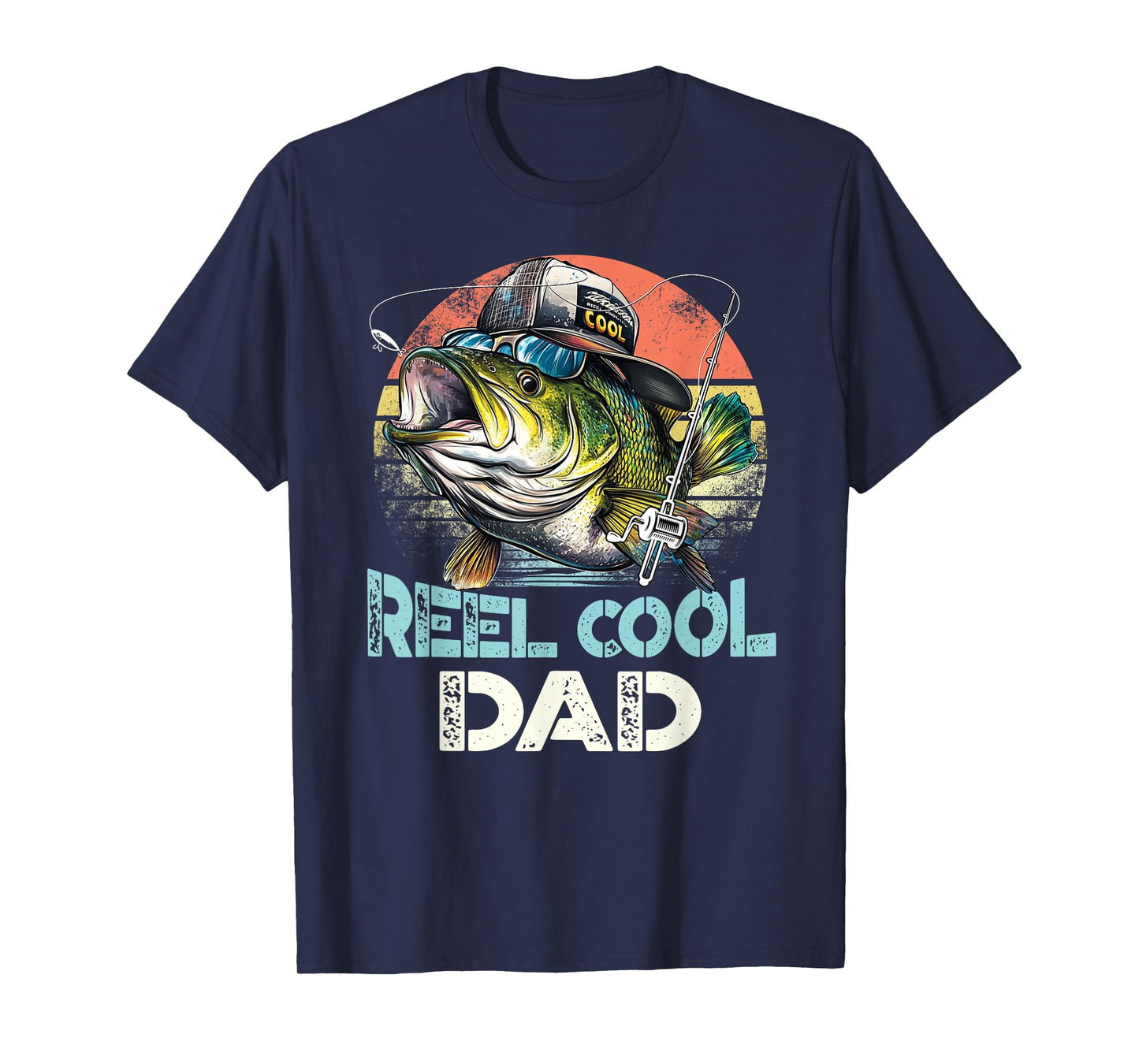 Reel Cool Dad Fishing Vintage Retro Father's Day T-Shirt