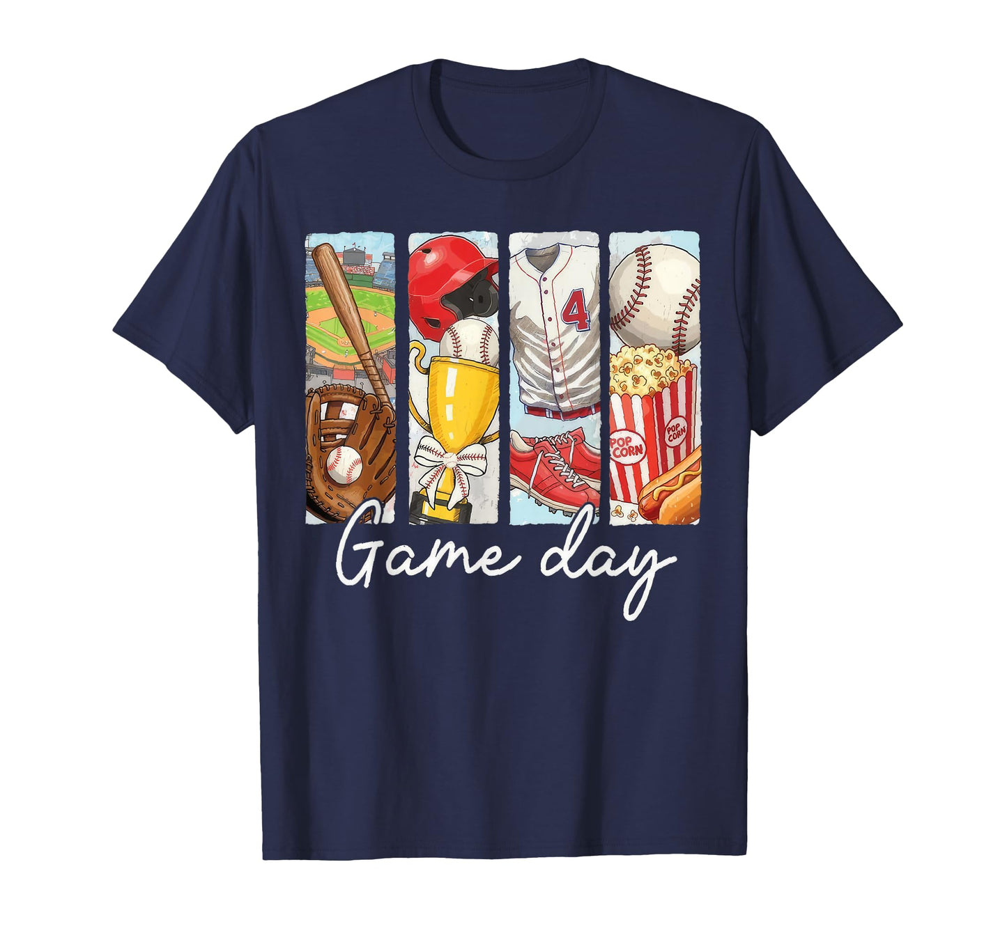 Game Day Baseball Men Women Kids Retro Graphic T-Shirt