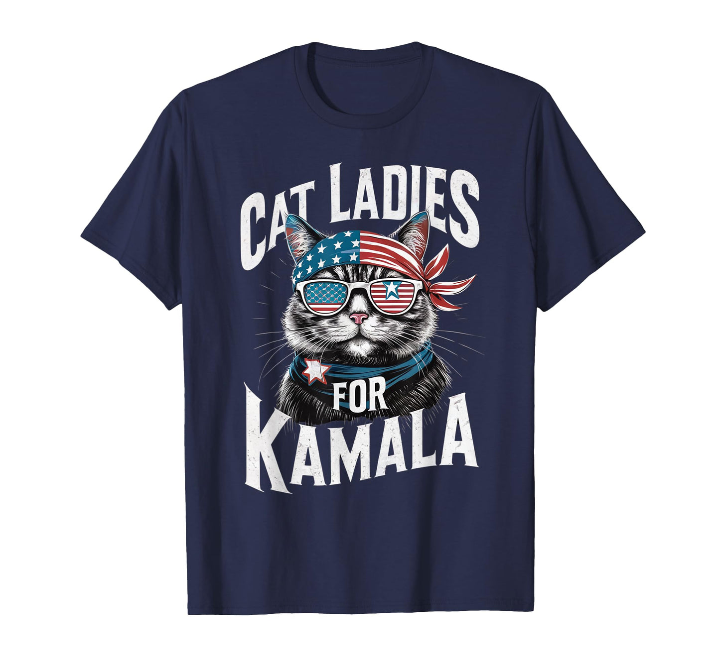 Cat Ladies for Kamala 2024 President Kamala-Harris T-Shirt