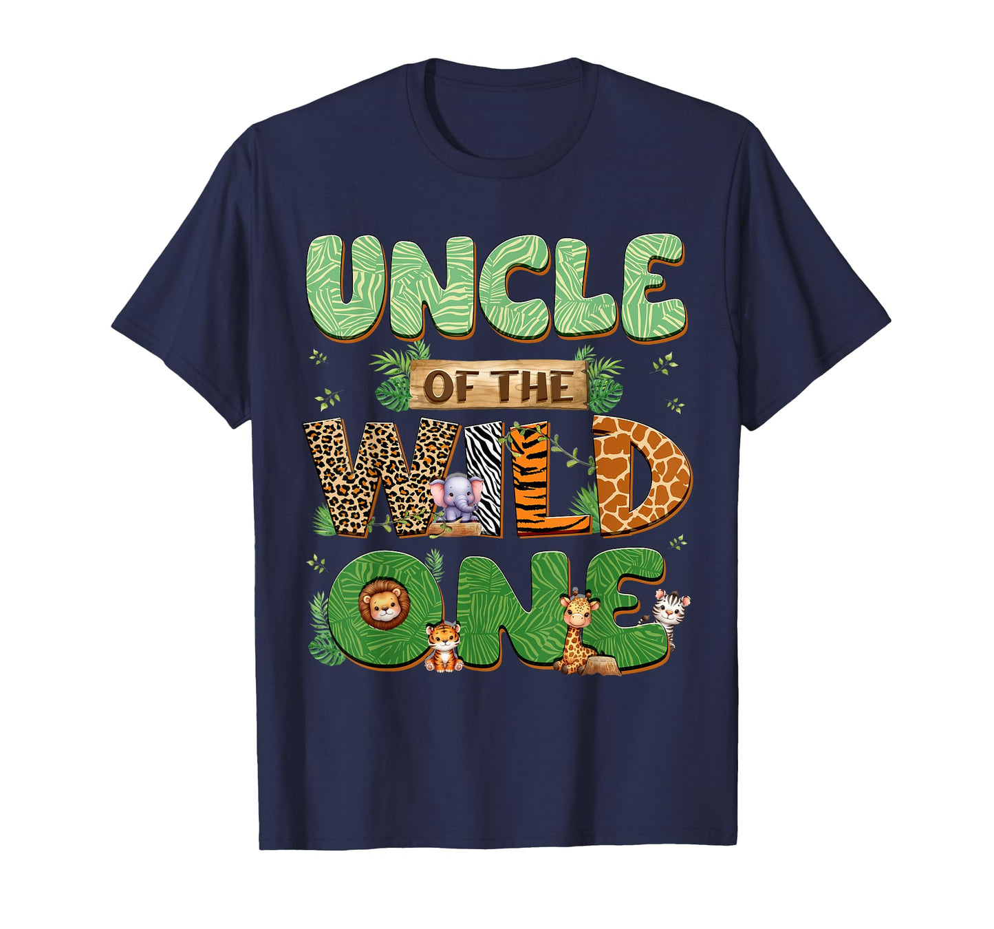 Uncle Of The Wild One Birthday Family Matching Party Decor T-Shirt