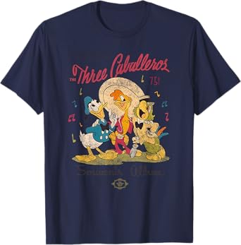 Disney The Three Caballeros Donald Duck Vintage Distressed T-Shirt