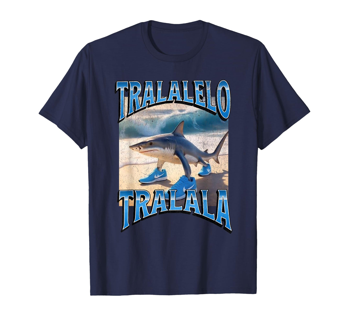 Tralalelo Tralala Funny Shark Italian Brainrot Meme Graphic T-Shirt