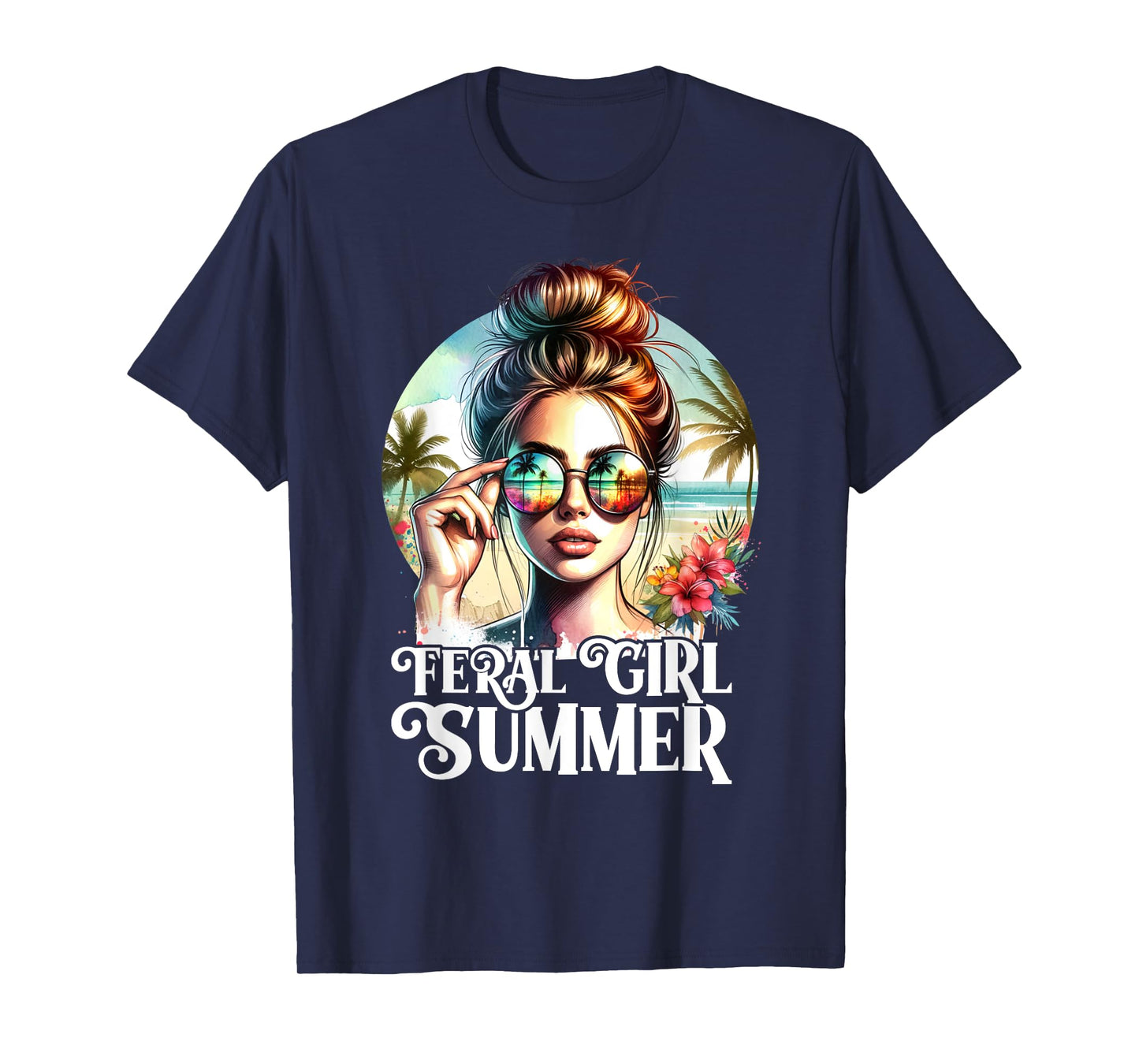 Feral Girl Summer Funny Summer Design For Women And Girls T-Shirt