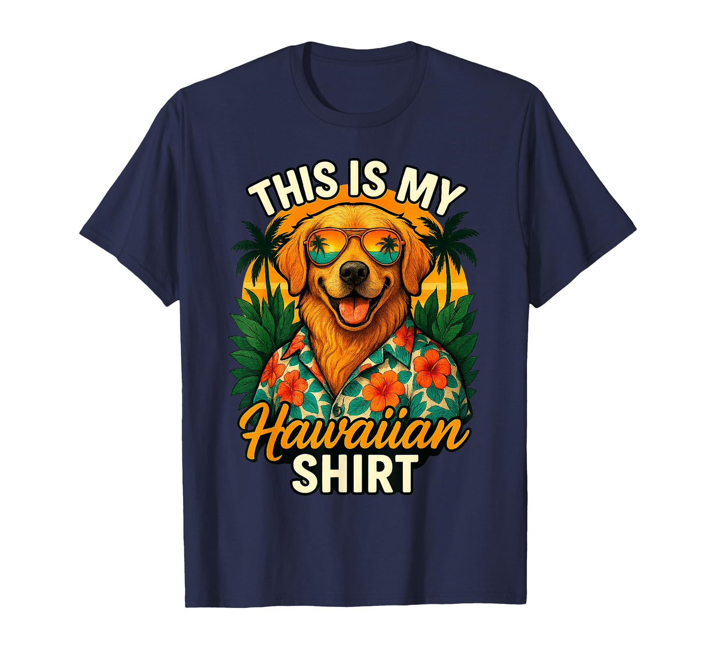 This Is My Hawaiian Shirt Tropical Luau Costume Cool Dog T-Shirt