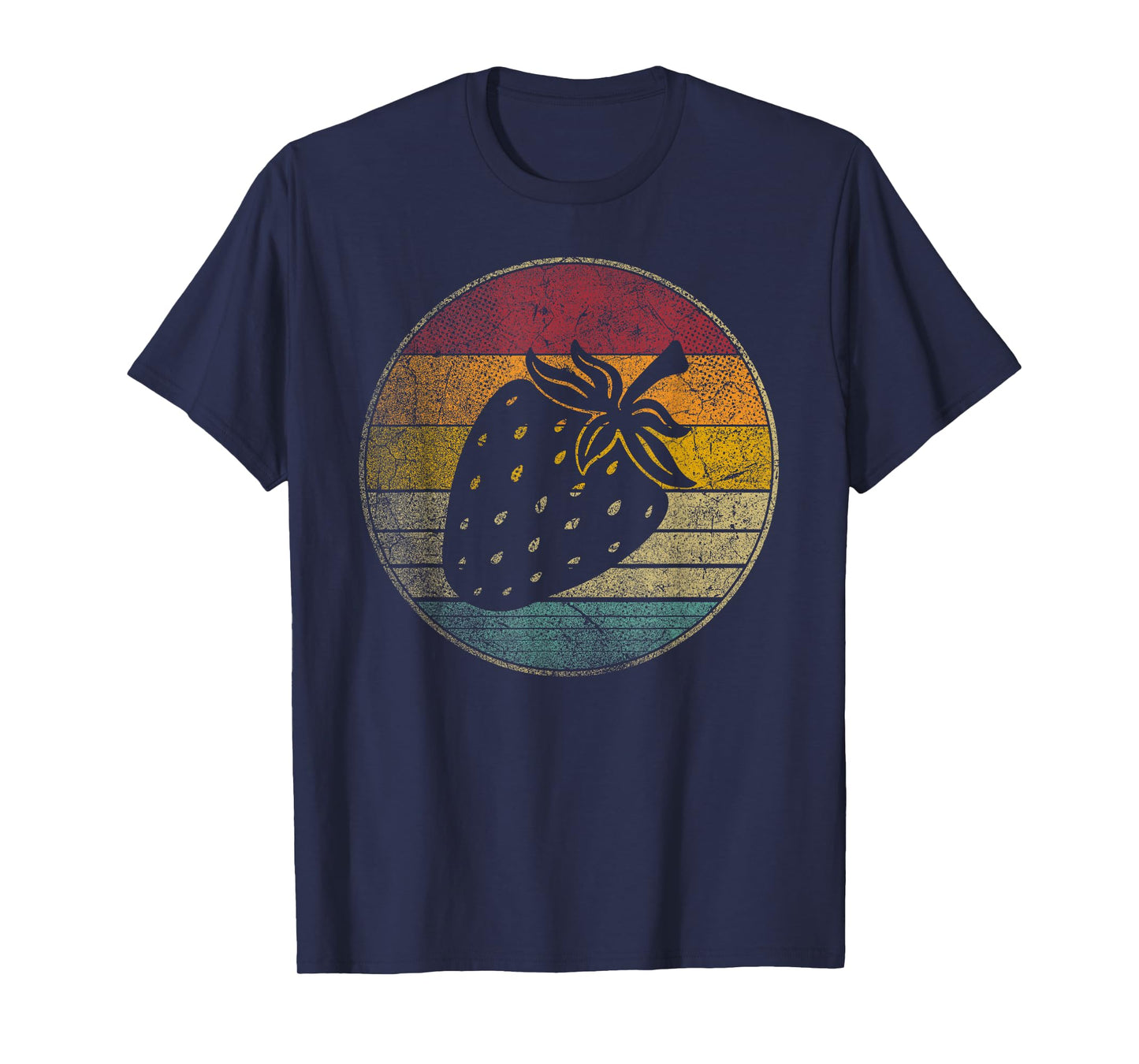 Strawberry Fruit Vintage Festival Distressed Retro 70s Gift T-Shirt