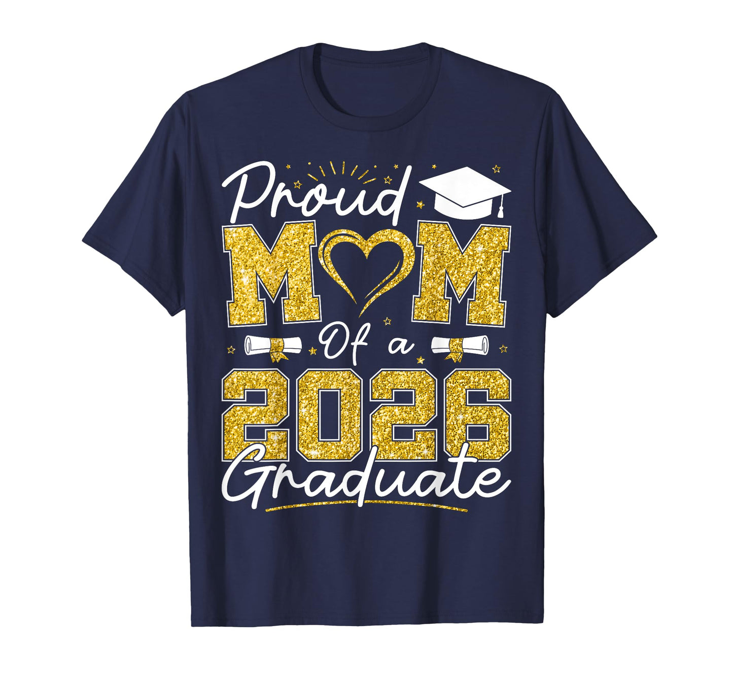 Proud Mom of A 2026 Graduate Senior 2026 Grad Family T-Shirt