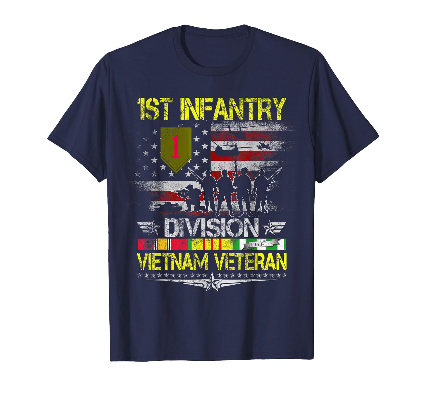 1st Infantry Division Vietnam Veteran Military Veterans Day T-Shirt