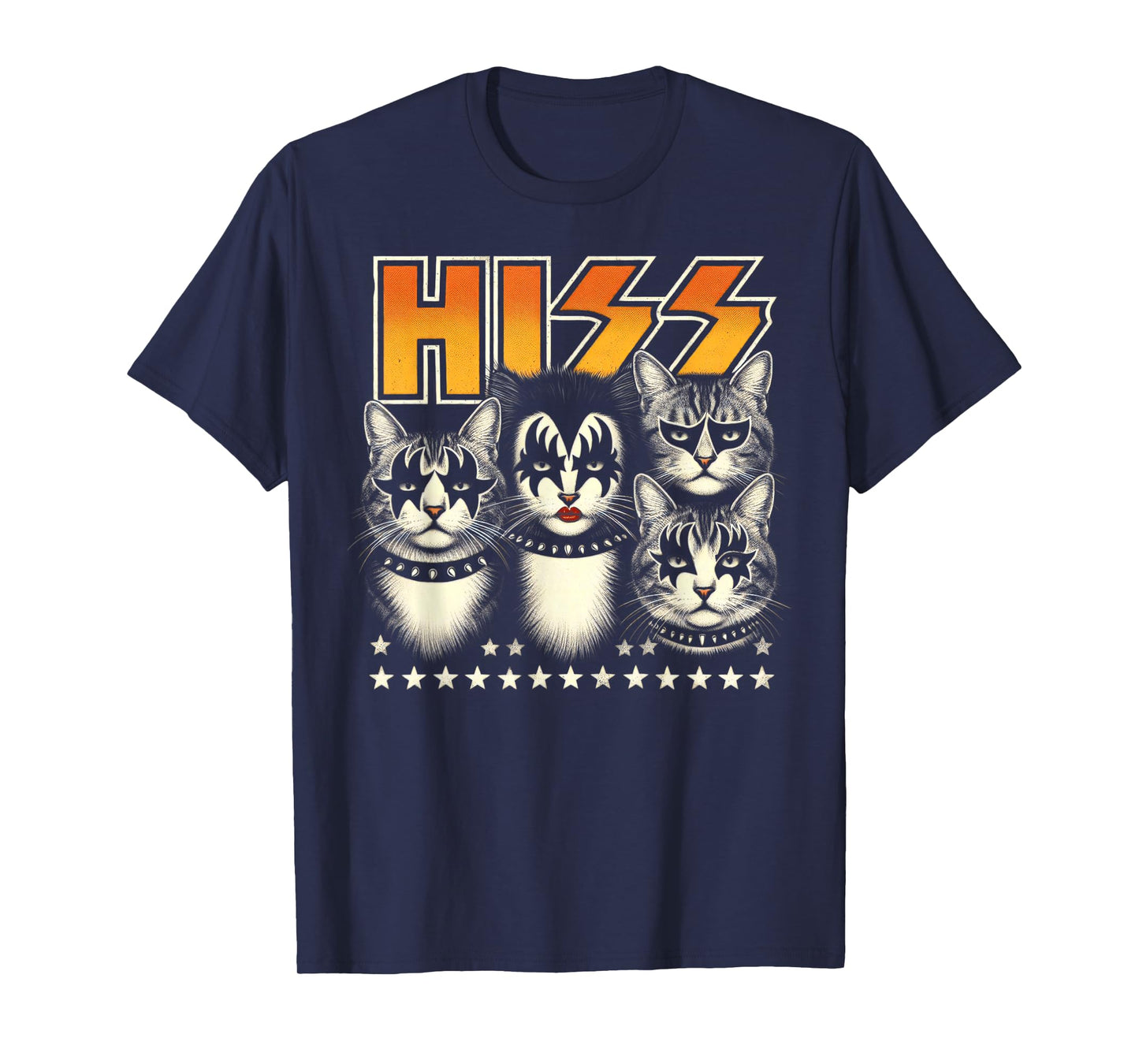 Hiss Funny Cats Kittens Rock Rockin Birthday Gifts Idea T-Shirt