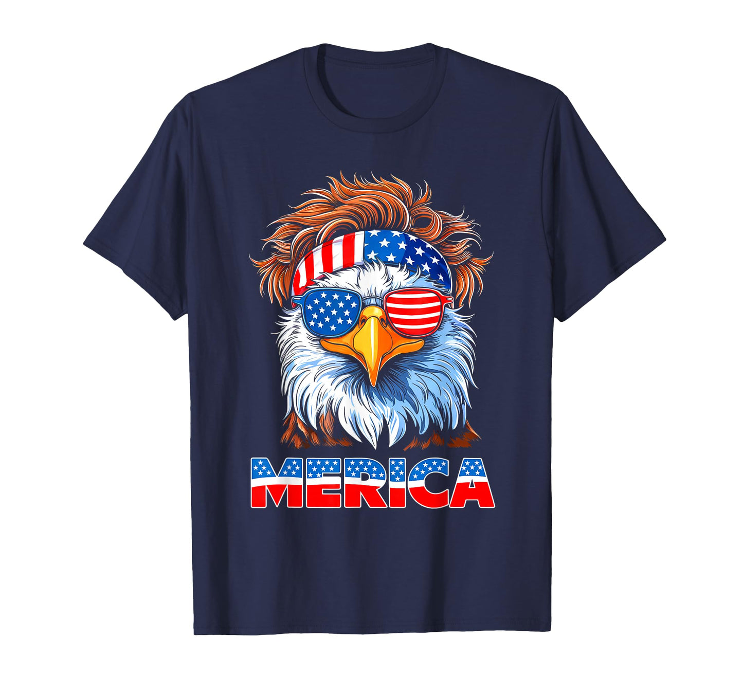 American Flag Patriotic Eagle Shirt Men Boys 4th of July T-Shirt