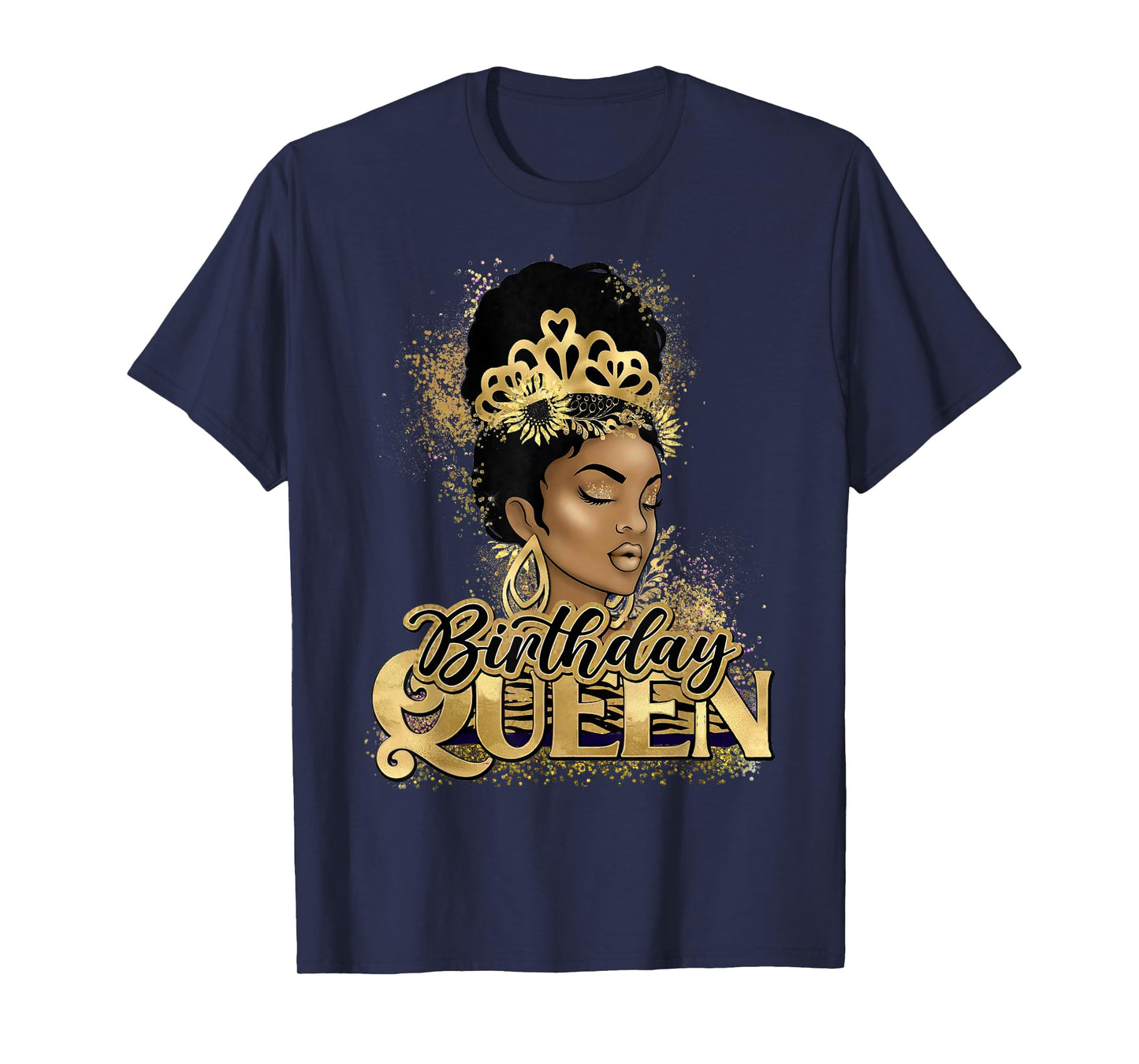 Birthday Queen African American Black Woman T-Shirt