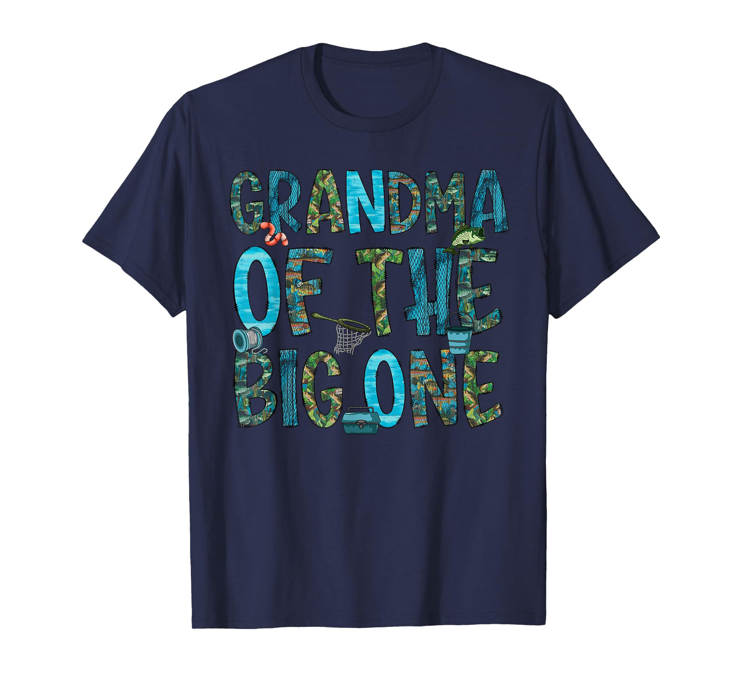 Grandma Of The Big One 1st Birthday Party Fishing Matching T-Shirt