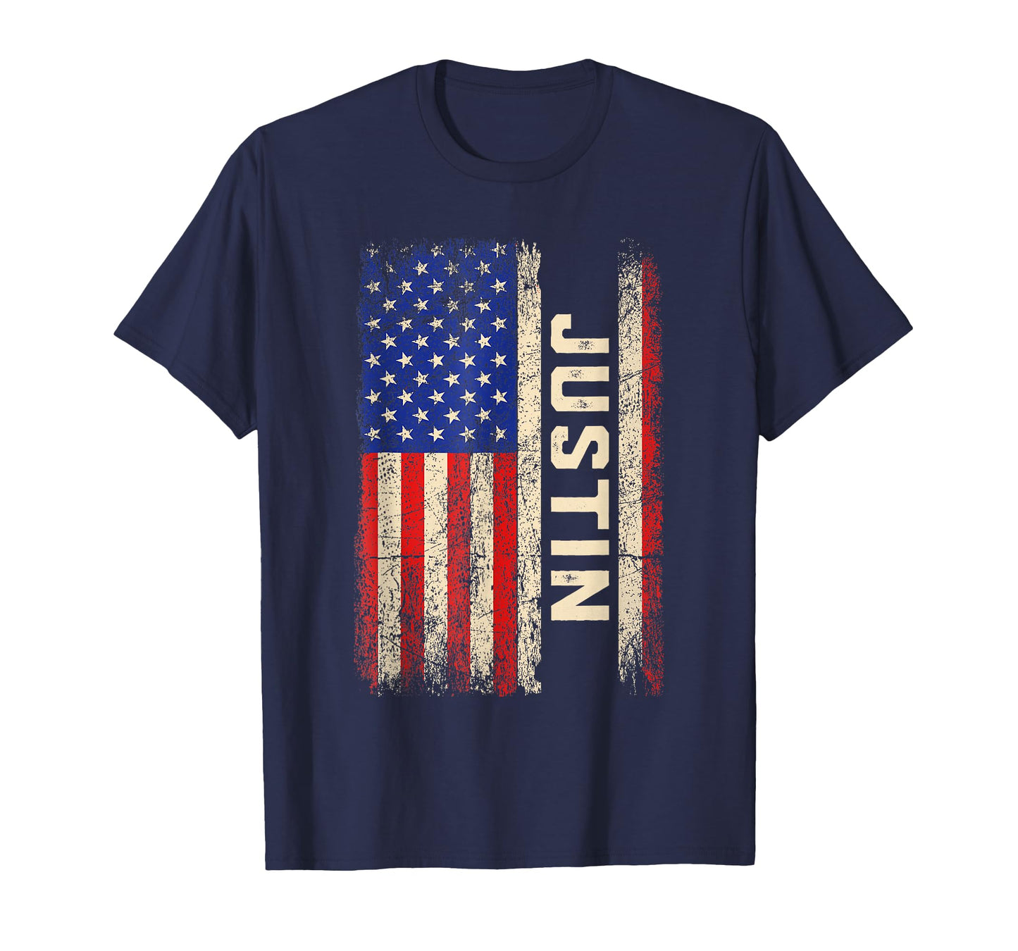 Justin First Name Shirt Justin Name American Flag T-Shirt for Women Kids Men