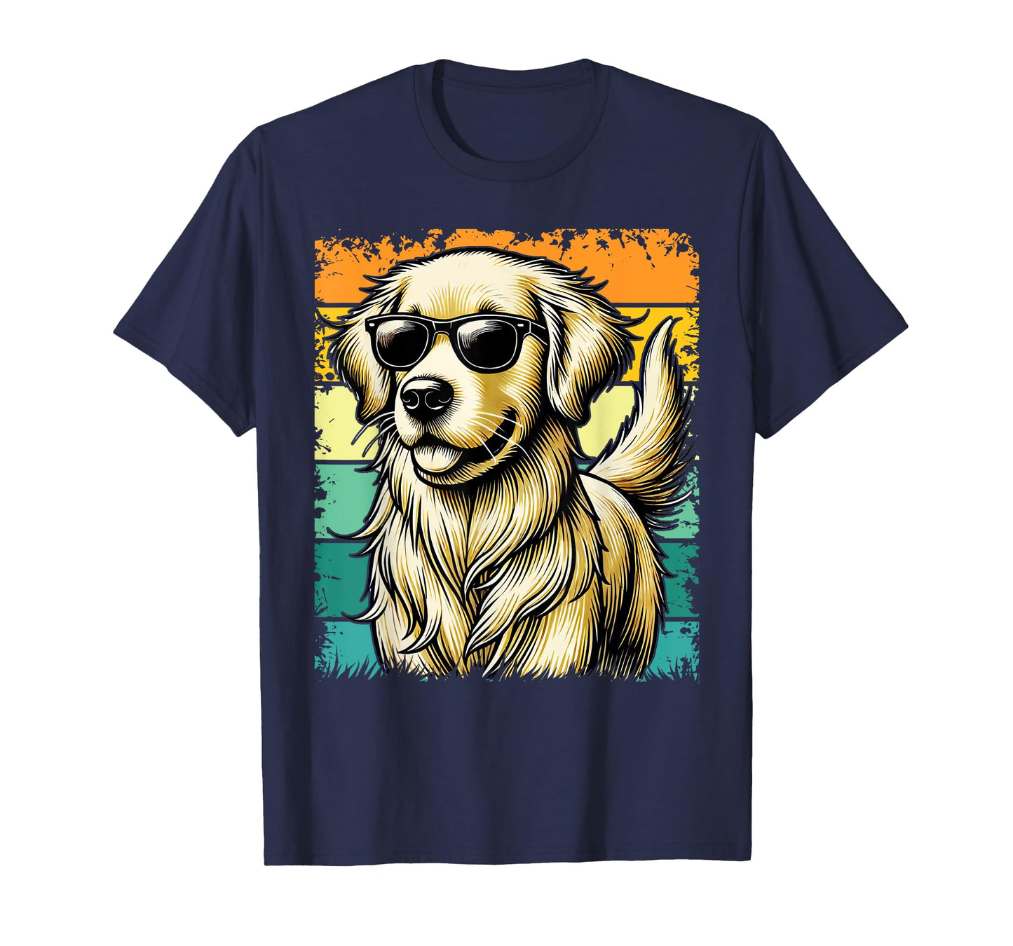 Golden Retriever for Kids Boys Girls Sunglasses Pet T-Shirt