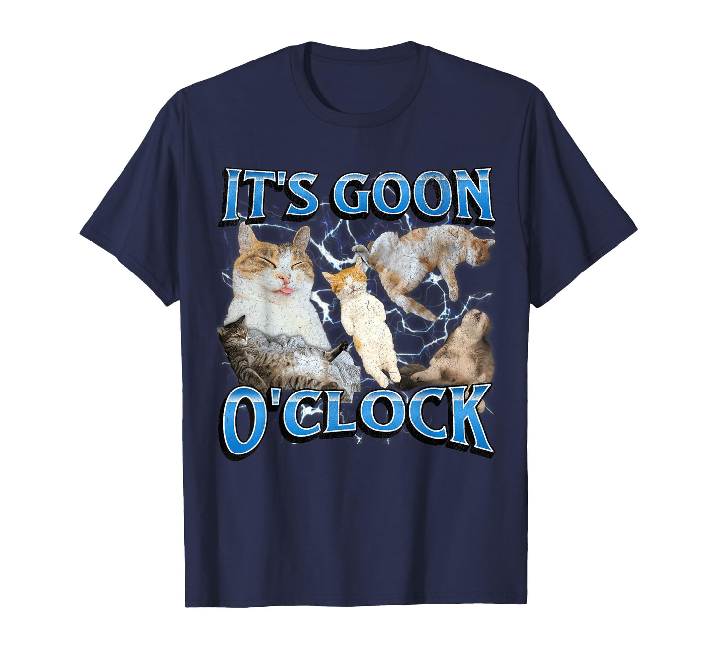 Gooning O'clock Funny Offensive Cat Meme Bootleg Graphic Men Women T-Shirt