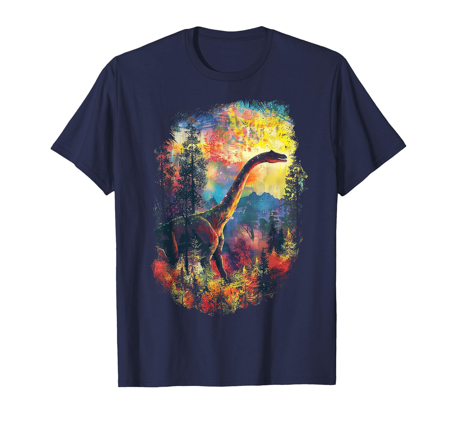 Apatosaurus Dinosaur Motif Artwork Apatosaurus T-Shirt