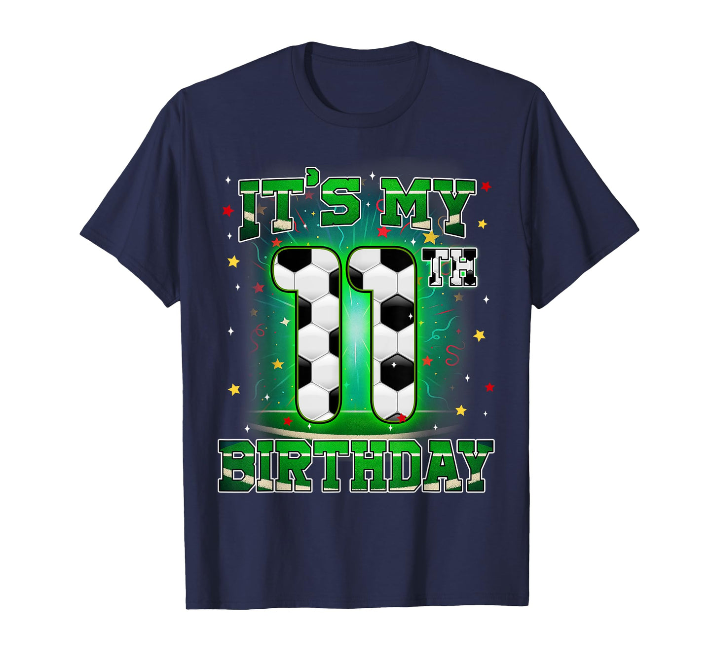 Its My 11th Birthday Boy Soccer 11 Years Old Party Matching T-Shirt