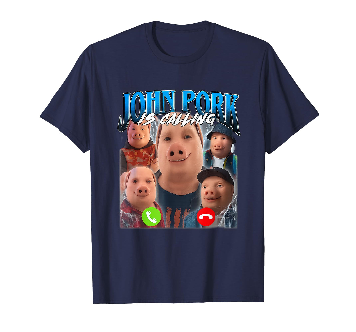 John Pork Is Calling Funny Gen Z Brainrot Trending Gag Meme T-Shirt