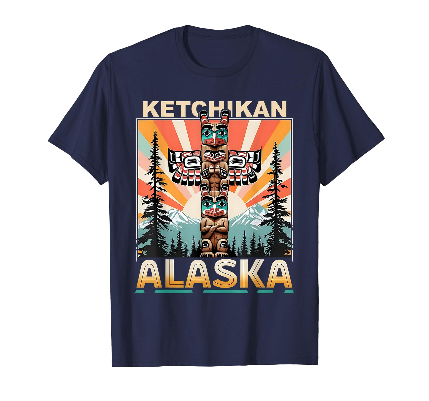 Ketchikan Alaska Native American Indian Totem Pole T-Shirt