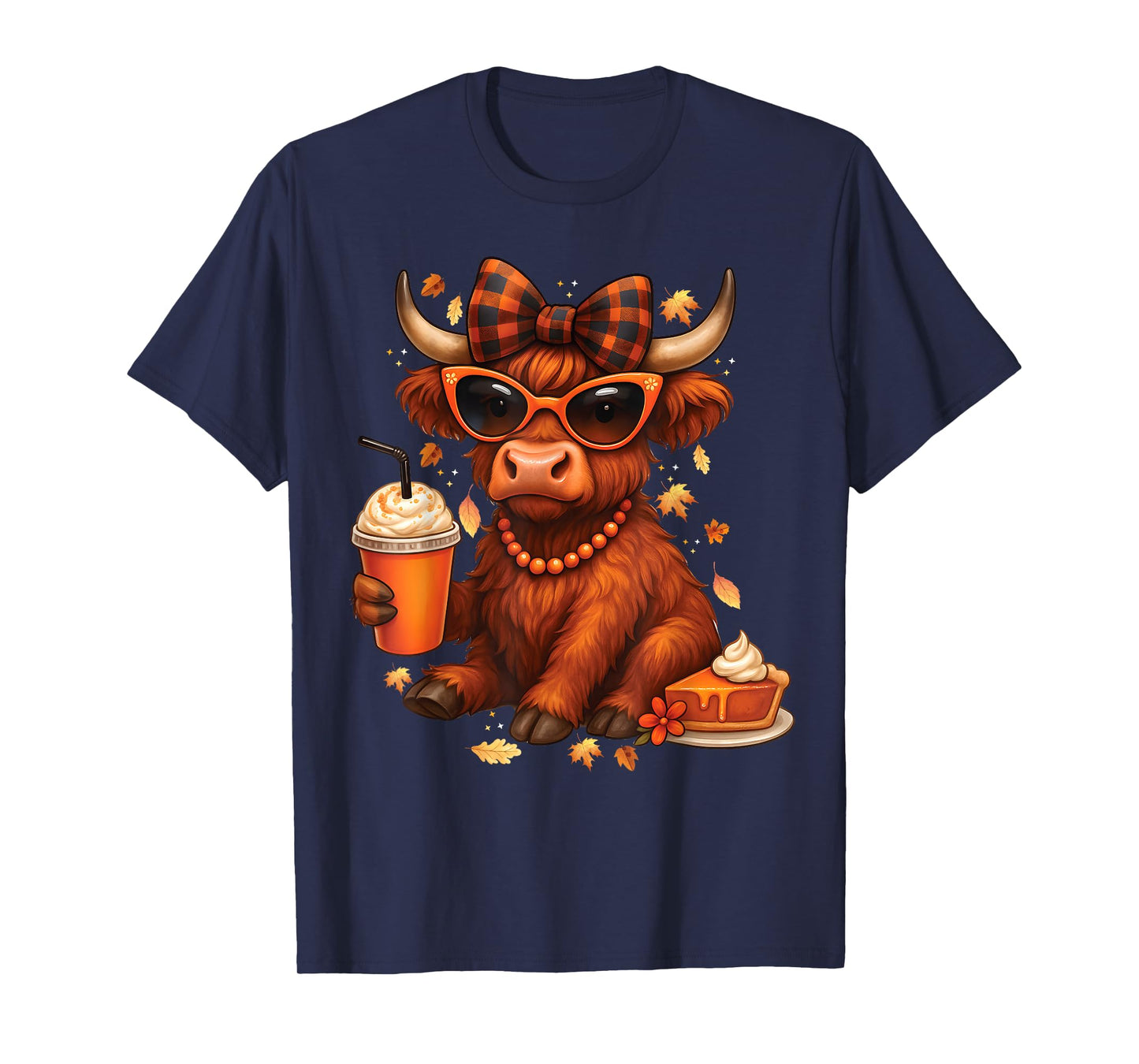 Cozy Season Fall Highland cow Bow Girls Autumn Thanksgiving T-Shirt
