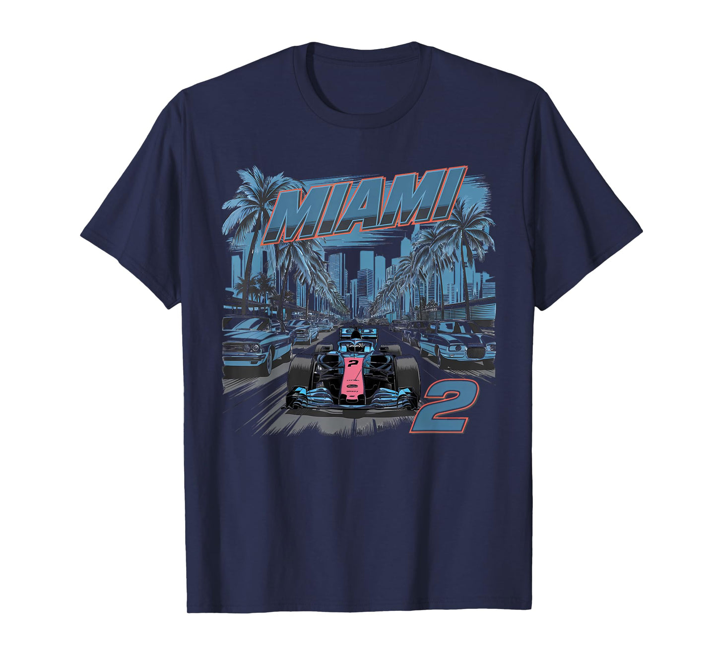 Miami Racing Gifts Men Women Race Car Racer Driver T-Shirt