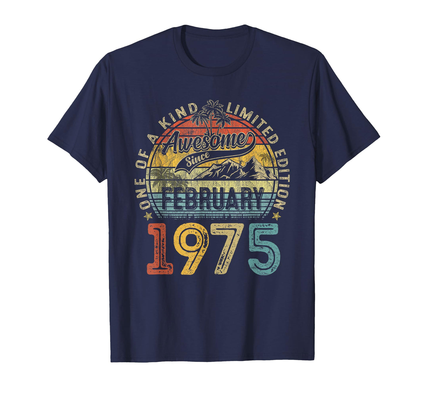 Funny 50 Years Old February 1975 Vintage 50th Birthday Women T-Shirt