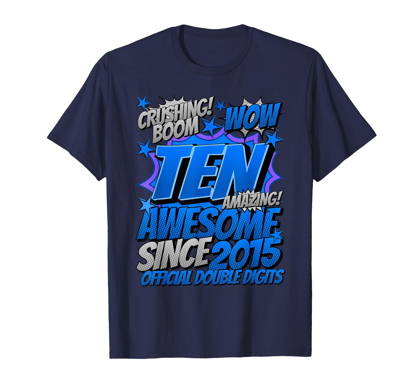 Official Double Digits 10 Year Old Gifts 10th Birthday Boy T-Shirt