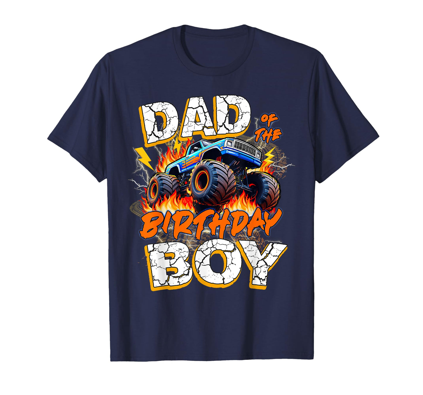 Kid Dad Of The Birthday Boy Monster Trucks Family Party Boys T-Shirt