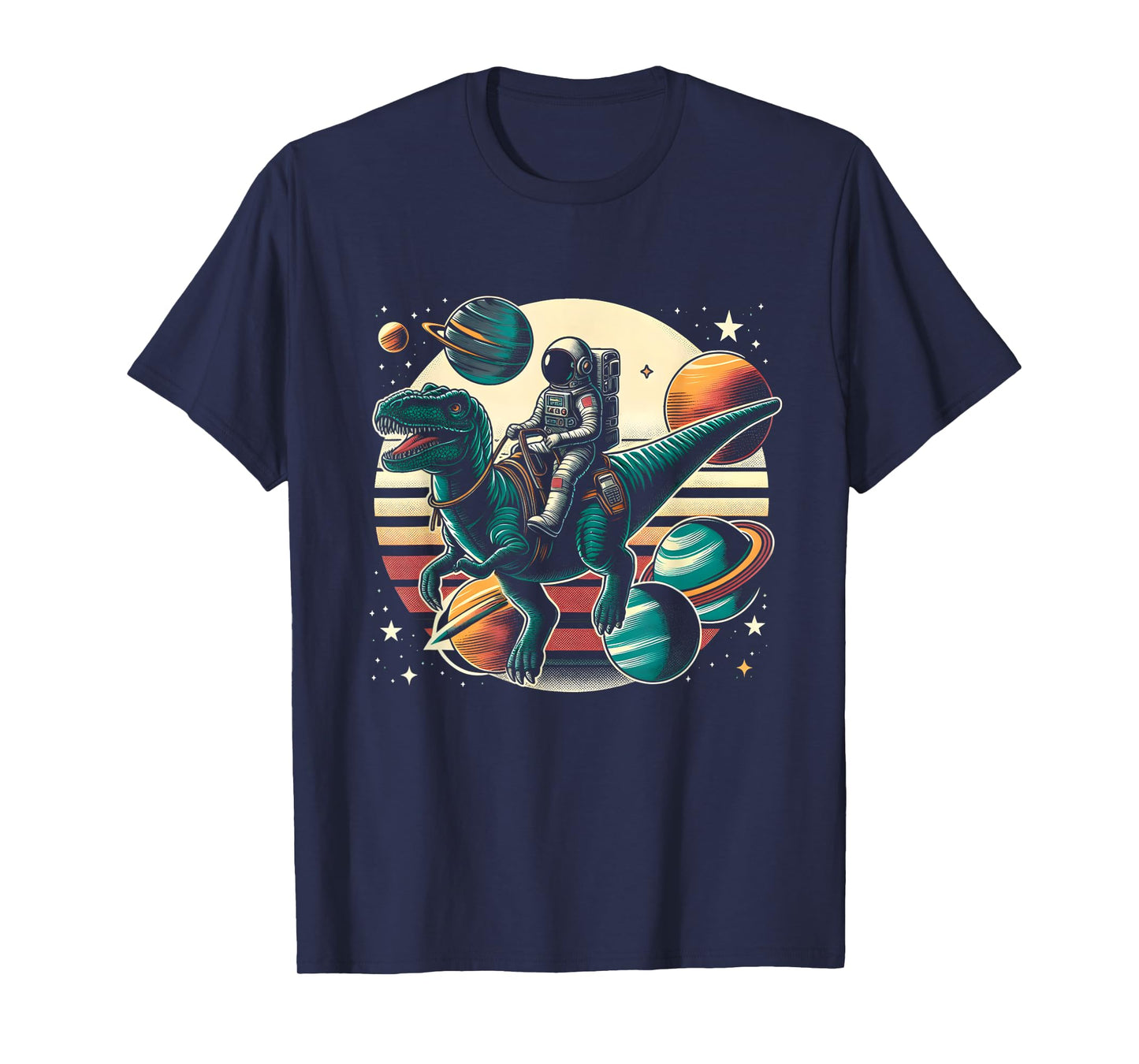 Astronaut T Rex Space Dinosaur Women Men Kids Birthday Funny T-Shirt