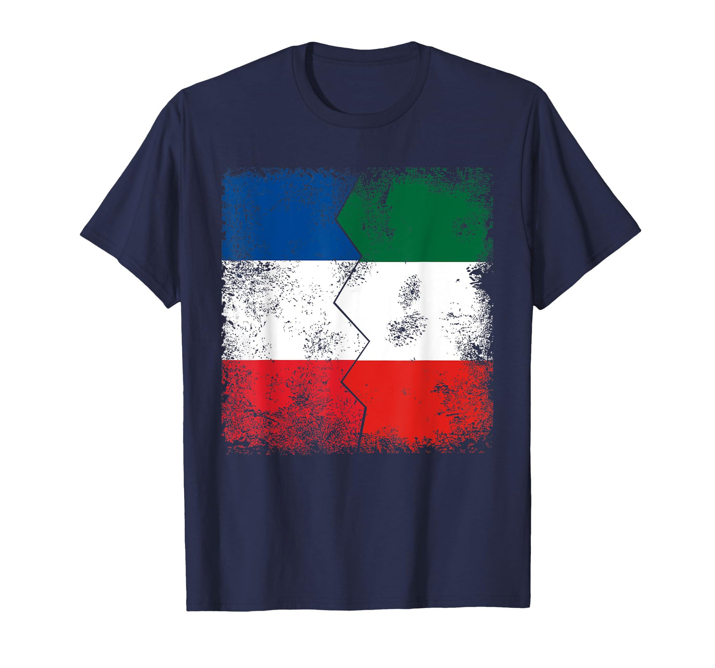France Italy Flags | Half Italian French Roots Italia T-Shirt