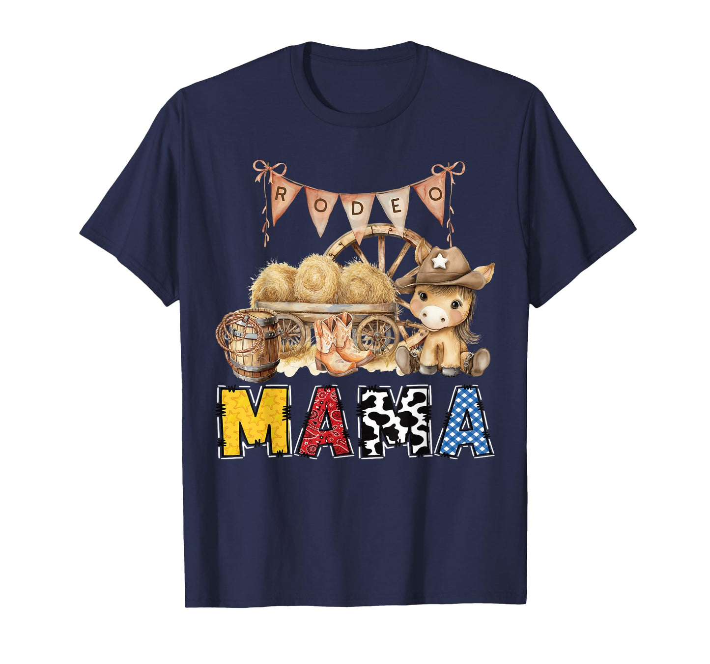 Rodeo Mama Western Cowboy Birthday Family Matching T-Shirt