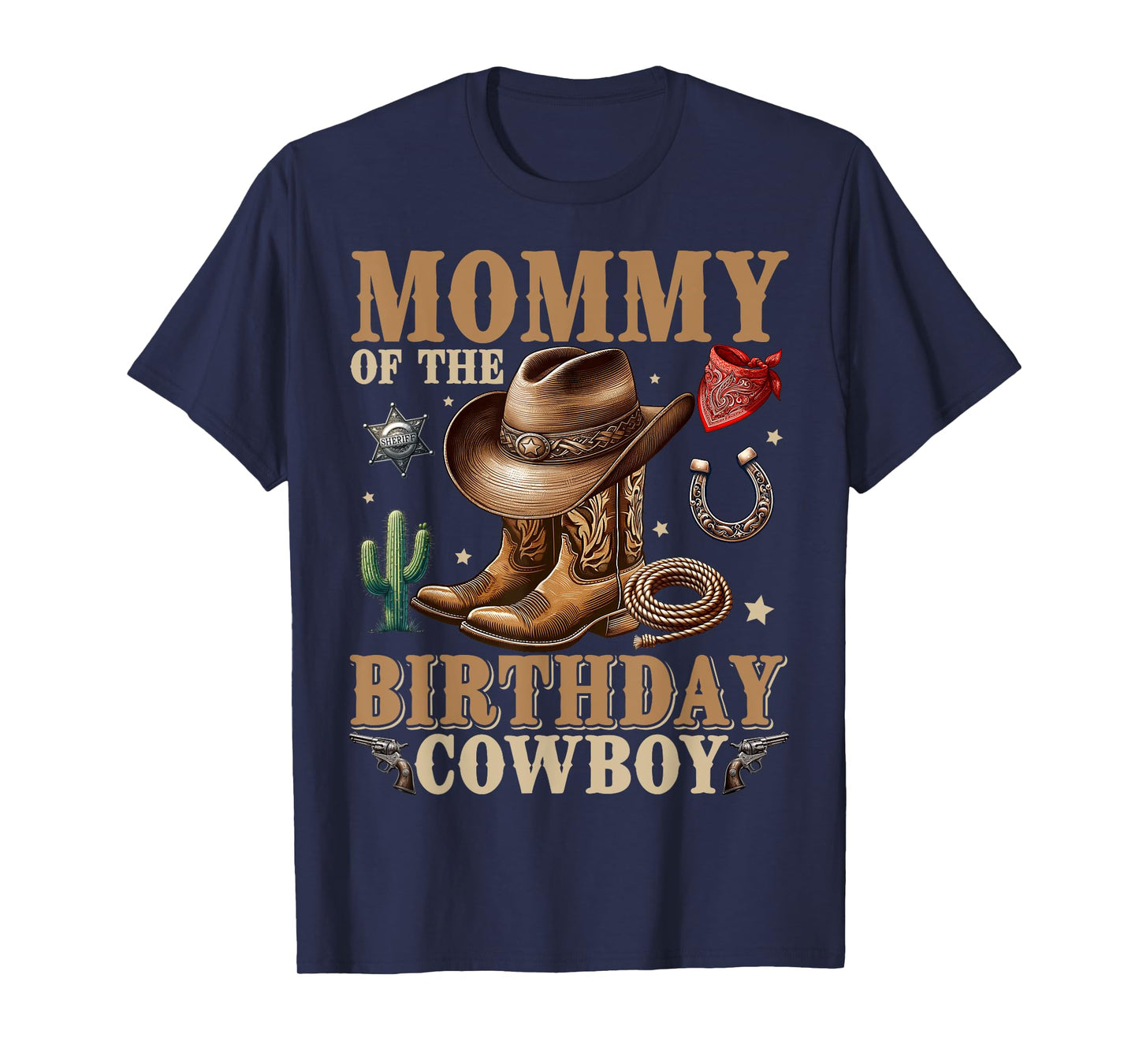 Cute Mommy Of The Birthday Cowboy Western Rodeo Bday Boys T-Shirt