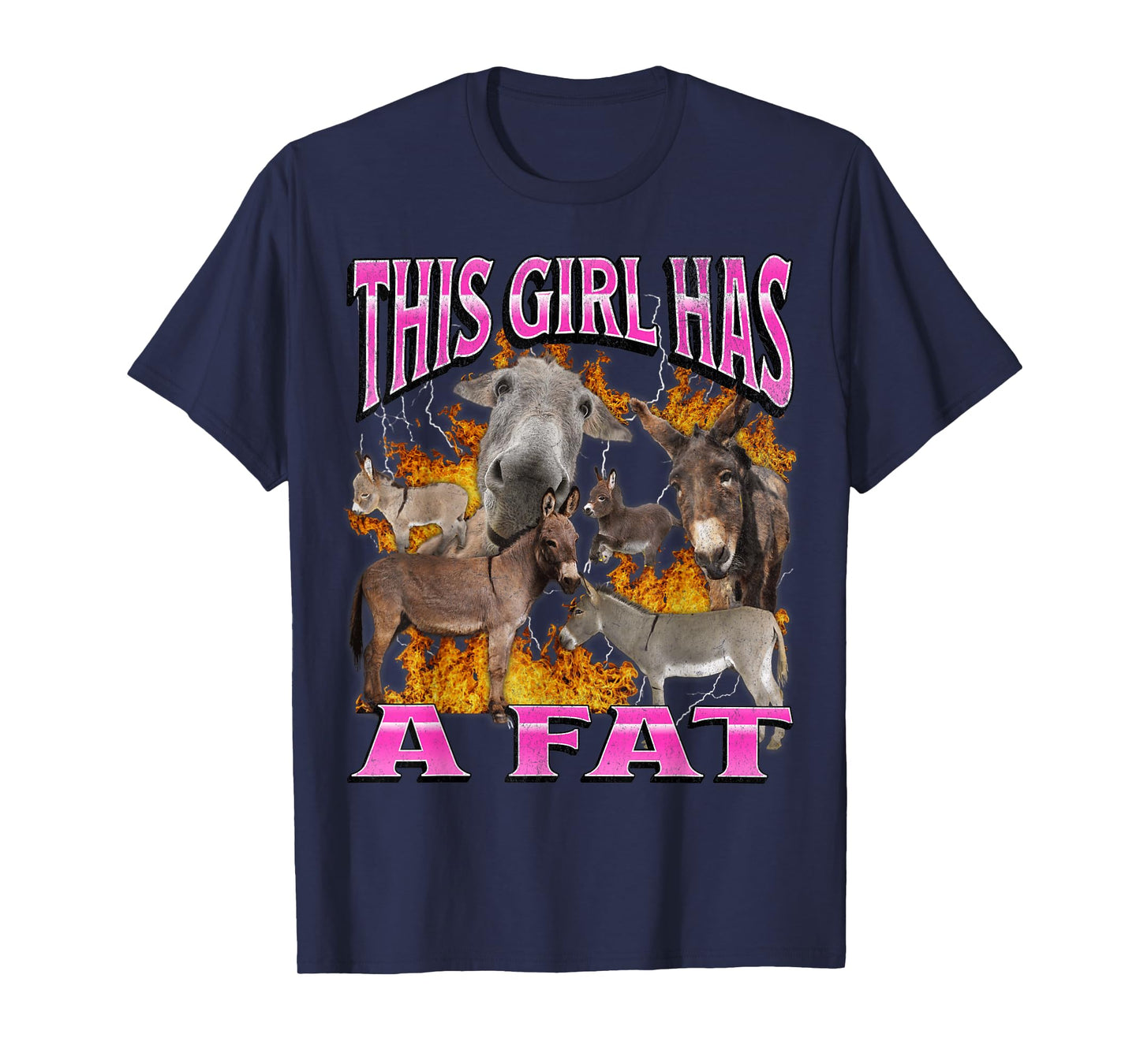 This Girl Funny Offensive Donkey Meme Bootleg Graphic T-Shirt