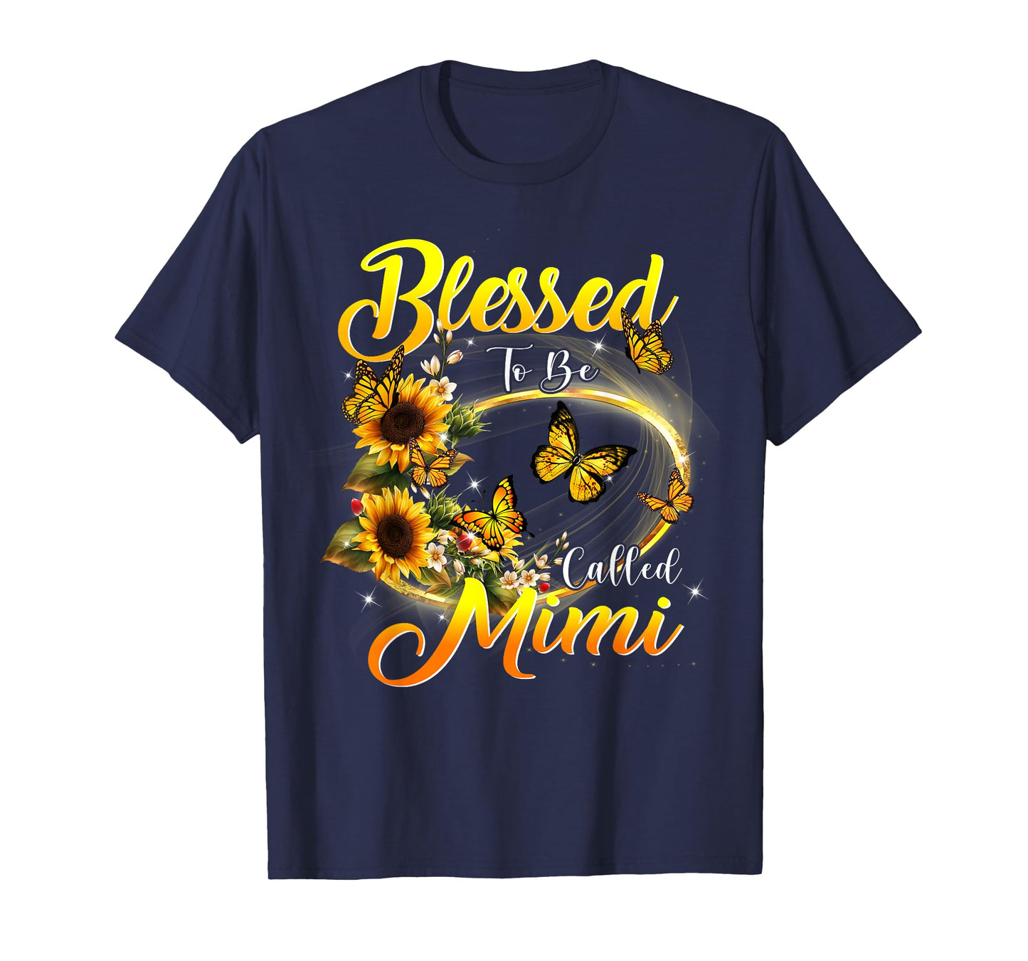 Blessed to be called Mimi Shirt Sunflower Lovers Grandma T-Shirt