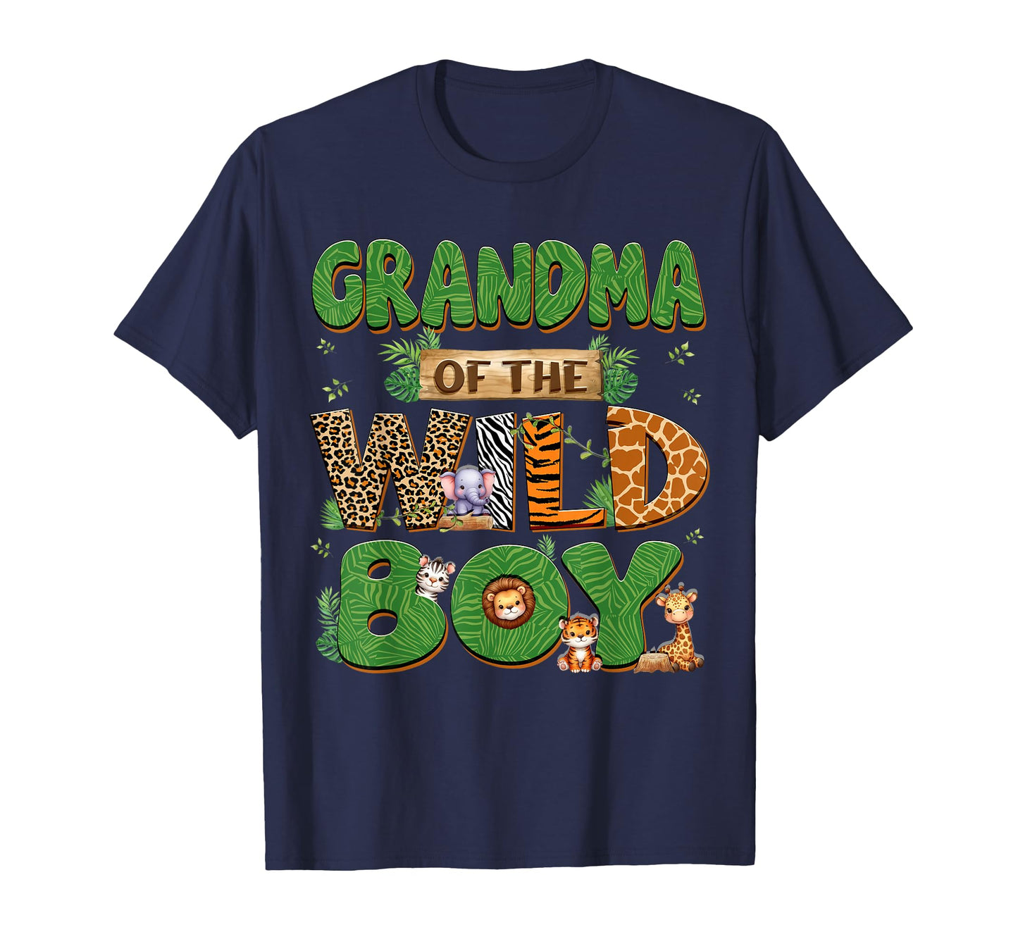 Grandma Of The Birthday Boy Wild One Family Matching Party T-Shirt