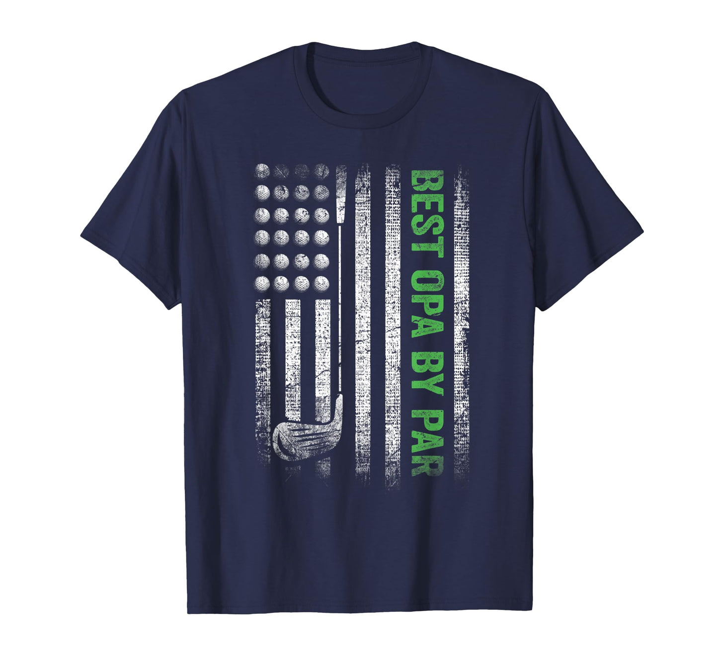 Mens Funny Best Opa By Par Father's Day Golf T-Shirt