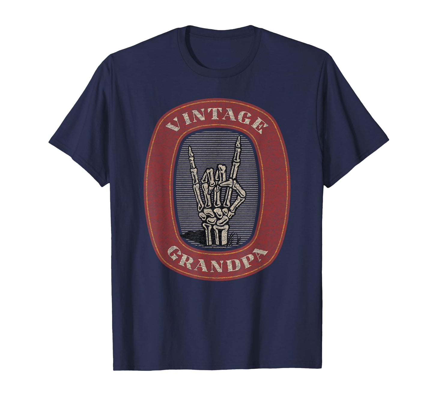 Funny Grandpa Vintage Graphic Skeleton Hand T-Shirt