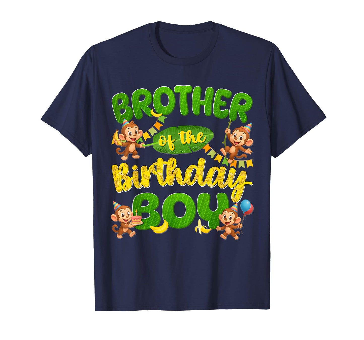Brother Of The Birthday Boy Monkey Family Matching Party T-Shirt